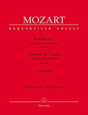 Mozart Concerto for Piano and Orchestra Nr. 13 C major K. 415 (387b)