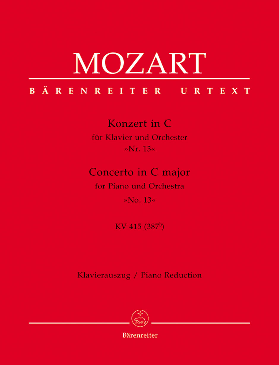 Mozart Concerto for Piano and Orchestra Nr. 13 C major K. 415 (387b)