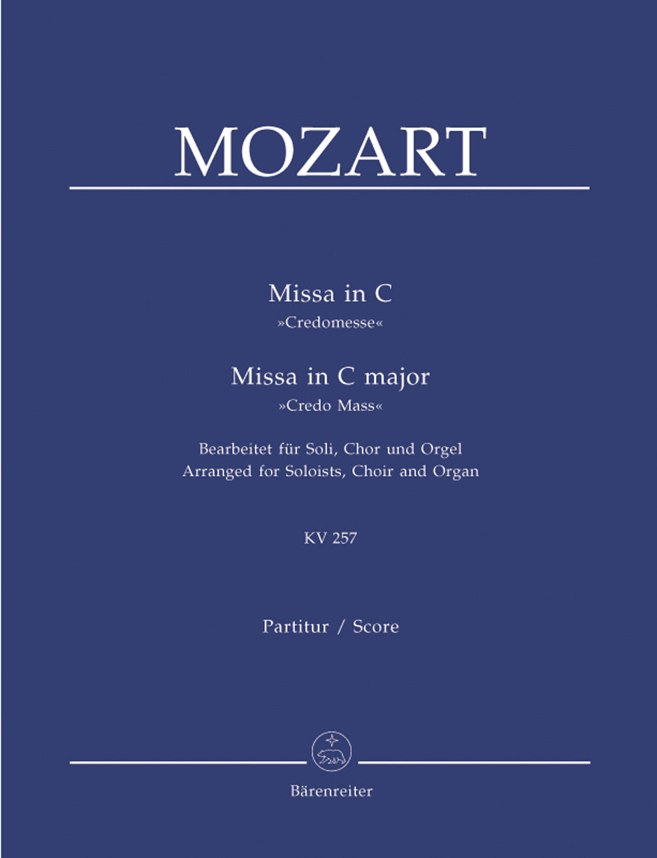 Mozart Missa brevis C major K. 257 "Credo Mass" (Arranged for soloists, choir and organ)