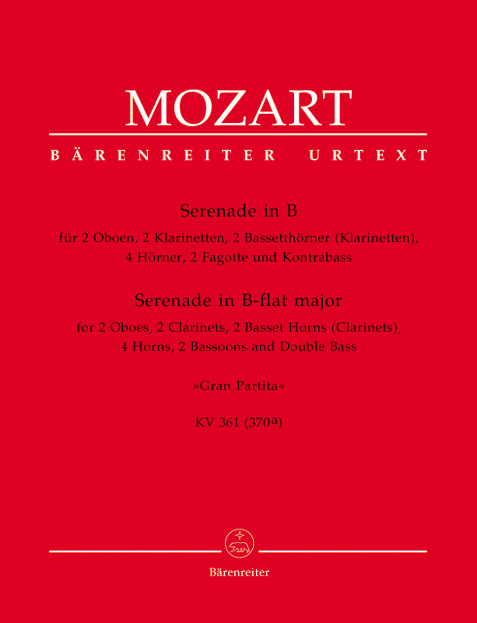 Mozart Serenade in B flat major K 361 (370a) (Gran Partita)