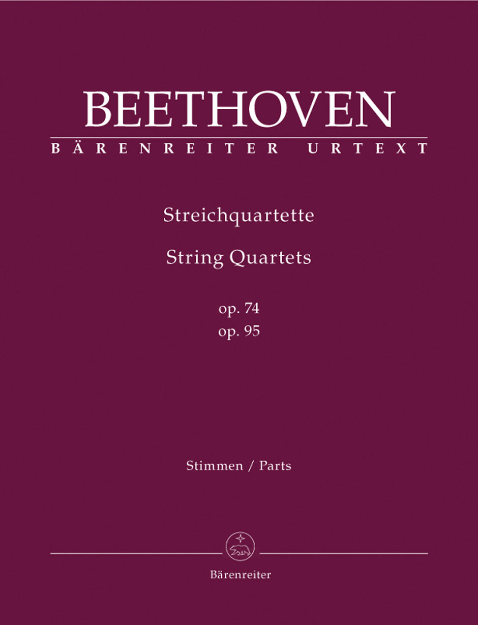 Beethoven String Quartets Opus 74 and Opus 95