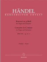 Handel Concerto for Organ and Orchestra G Minor op. 4/3 HWV 291