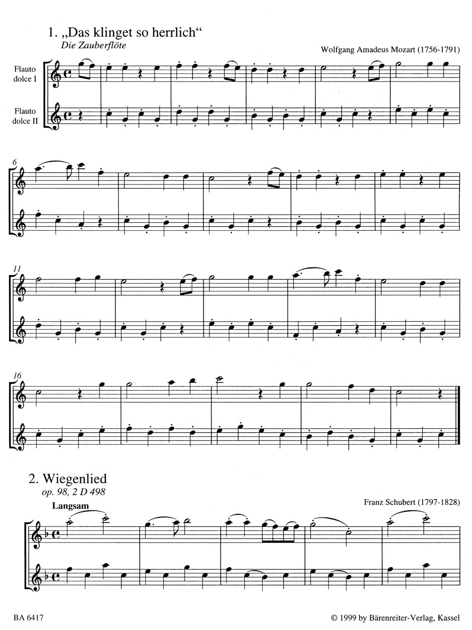 Classic Hits for two treble recorder