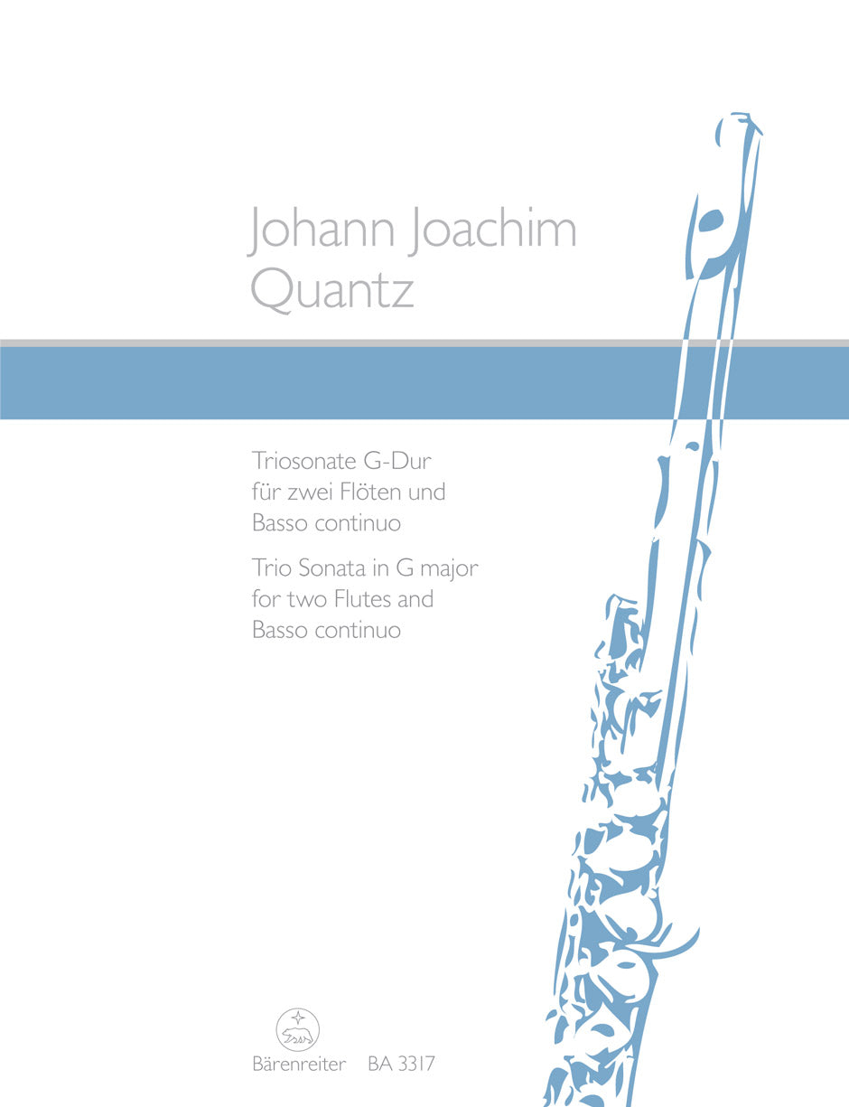 Quantz Trio Sonata for 2 Flutes and Basso continuo in G major