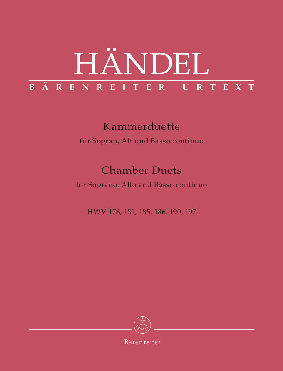 Handel Chambers Duets for Soprano, Contralto and Basso continuo