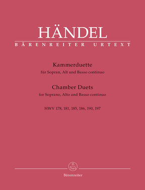 Handel Chambers Duets for Soprano, Contralto and Basso continuo