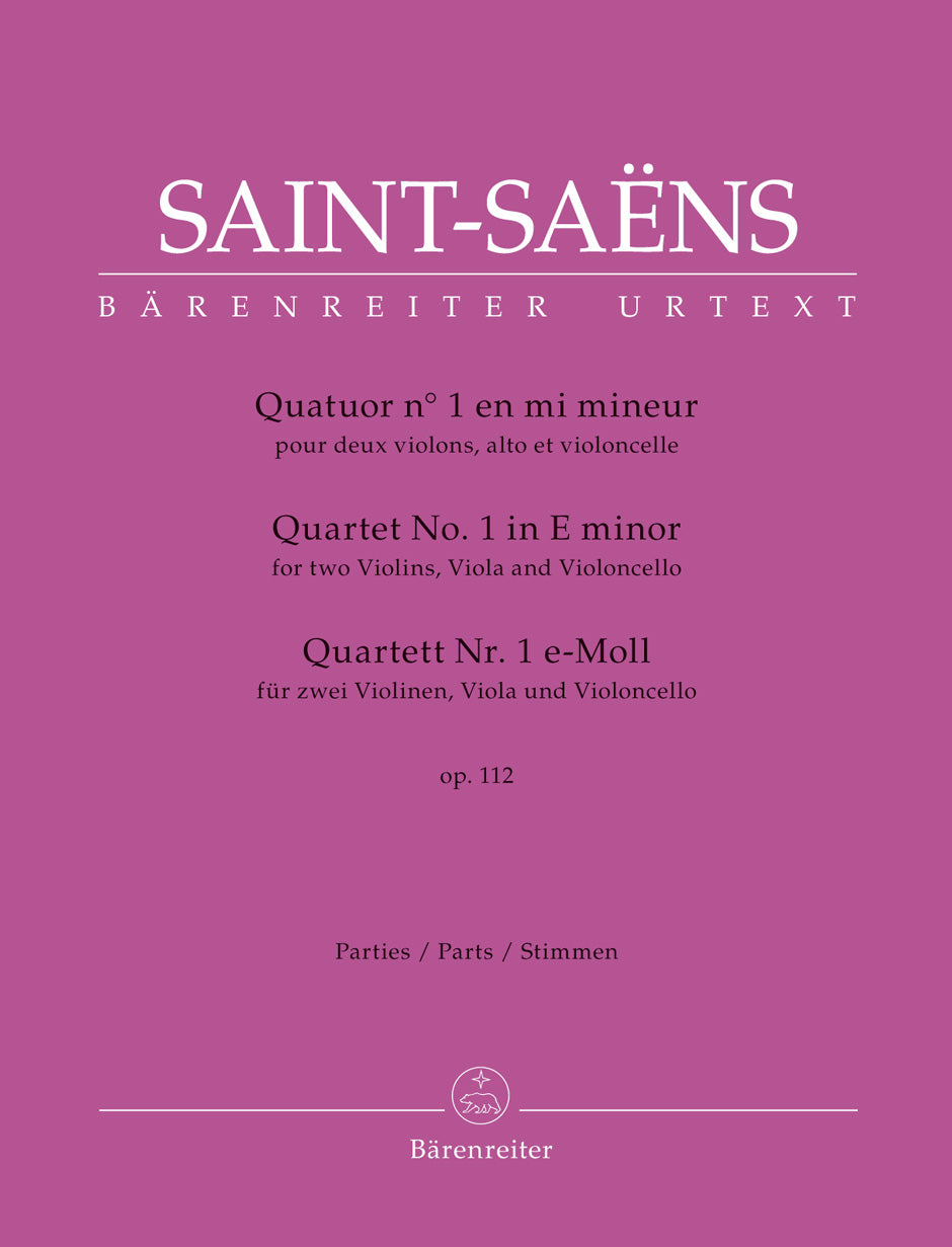 Saint-Saens String Quartet No 1 in e minor Opus 112