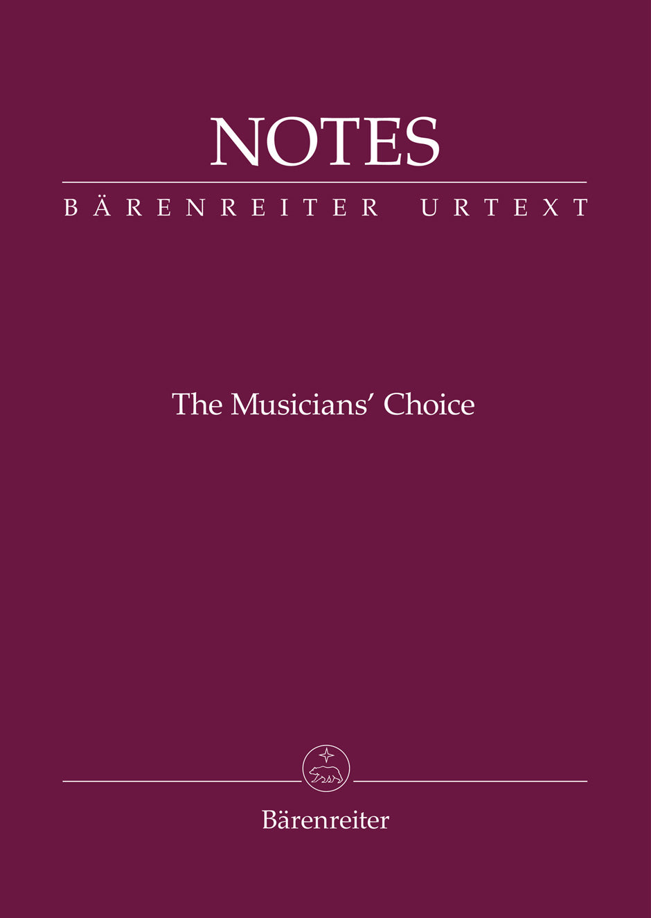 Manuscript Paper Notebook: Bärenreiter, Notes - The Musician's Choice (Aubergine) 32 pgs (5.8"x4.1")
