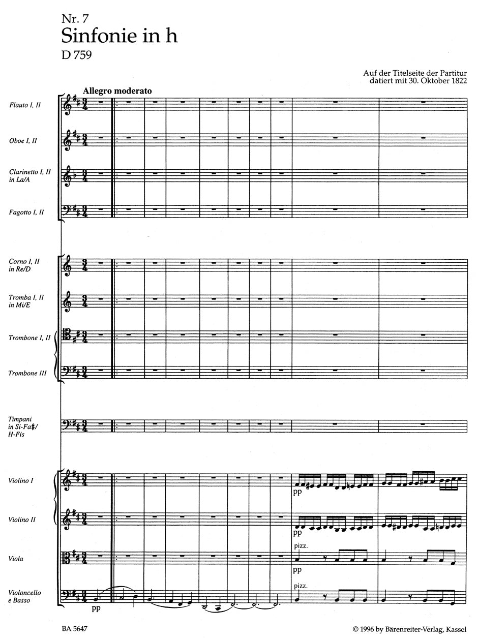 Schubert Symphony Nr. 7 B minor D 759 "Unfinished"