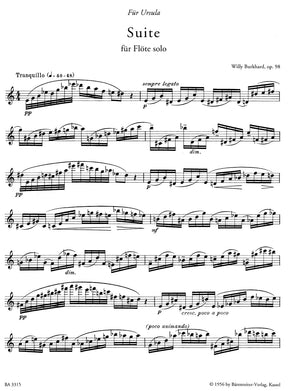 Burkhard Suite For Flute Solo Op. 98 (1955)