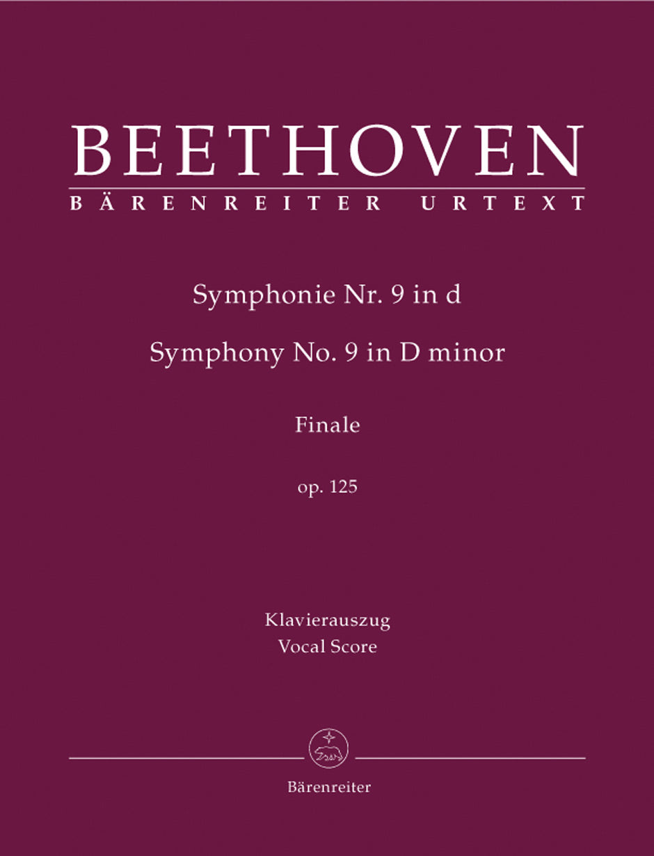 Beethoven Symphony Nr. 9 D minor op. 125 (With final chorus "An die Freude" (Ode to Joy) - Vocal Score