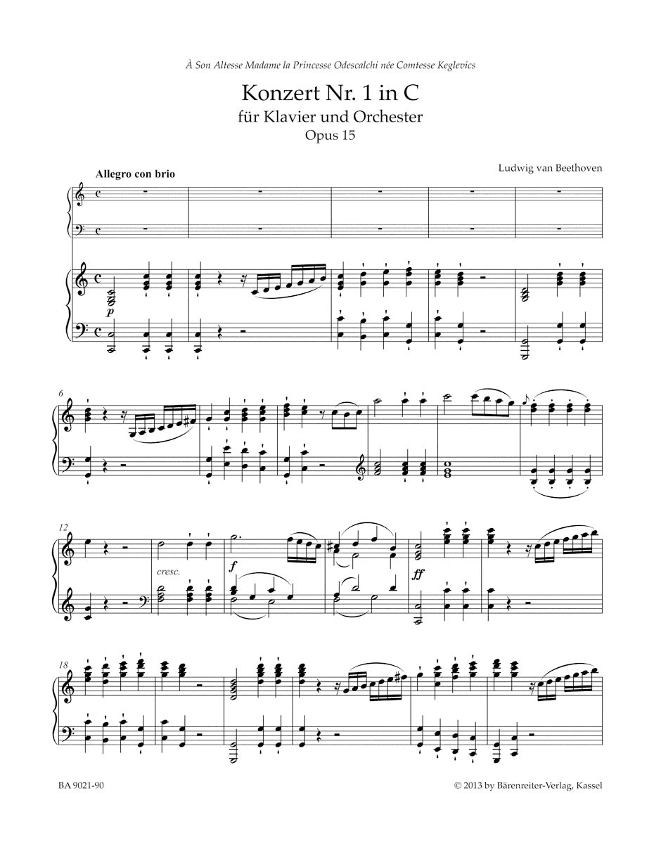Concerto for Piano & Orchestra No. 1 in C Major, Op. 15: III