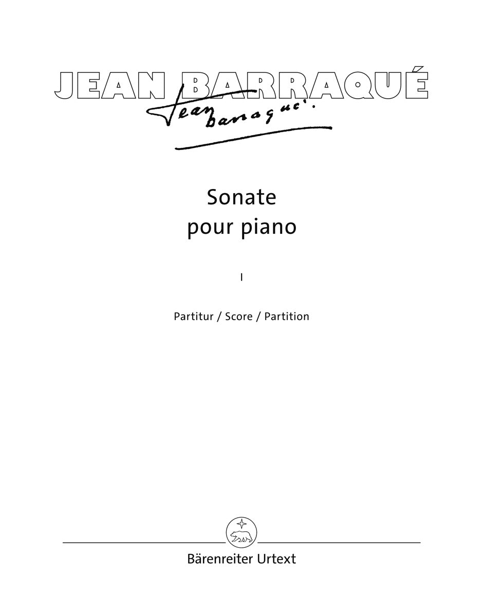 Barraque Sonata for Piano, Vols. 1 & 2