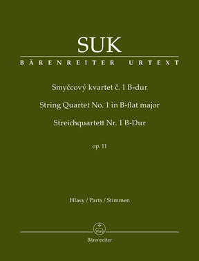 Suk String Quartet No 1 in B flat major Opus 11