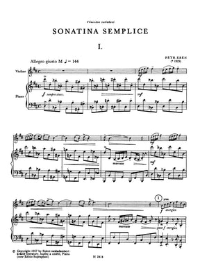 Eben Sonatina semplice -for flute (or violin) and piano