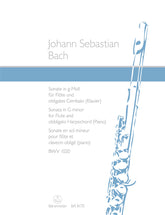 Bach Sonata for Flute and obbligato harpsichord (piano) G minor BWV 1020