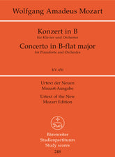 Mozart Piano Concerto B-flat major K. 450 -Concerto for Piano and Orchestra- (Study Score)