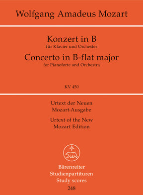 Mozart Piano Concerto B-flat major K. 450 -Concerto for Piano and Orchestra- (Study Score)