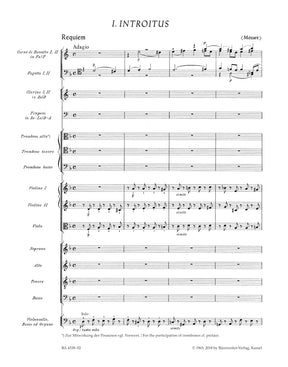 Mozart Requiem K. 626 - completed by Franz Xaver Süssmayr, in its traditional form - Full Score