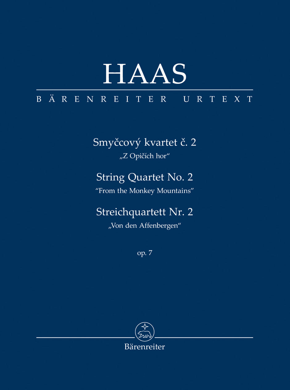 Haas String Quartet no. 2 op. 7 "From the Monkey Mountains"