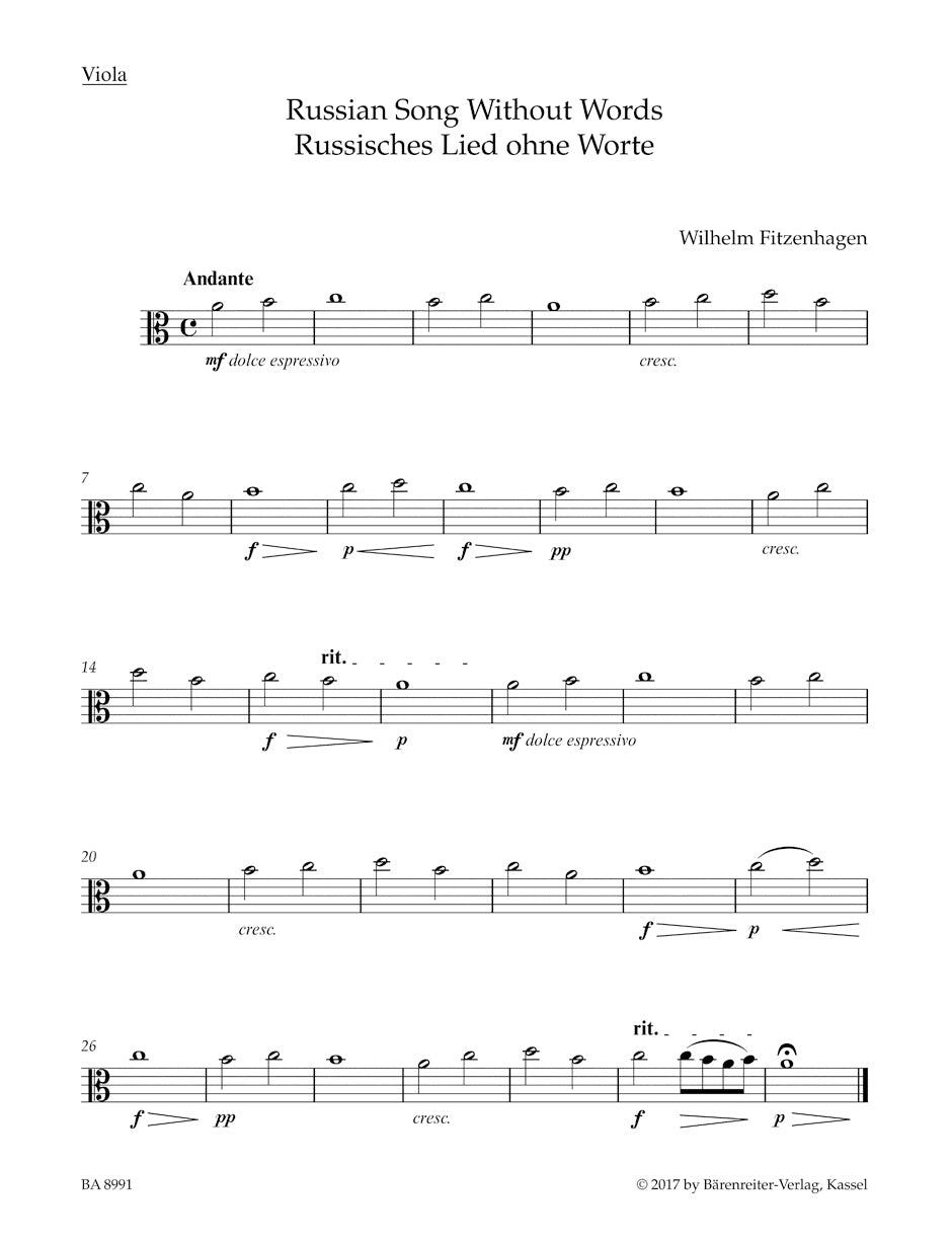 Sassmannshaus Viola Recital Album, Volume 2 -9 Recital Pieces in First Position for Viola an Piano or Two Violas-