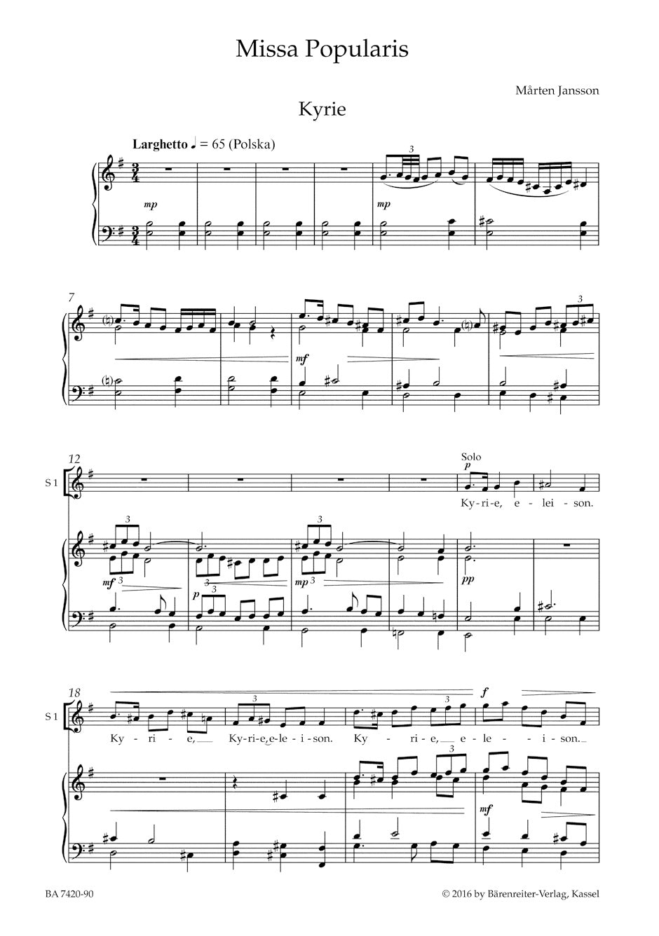 Jansson Missa Popularis