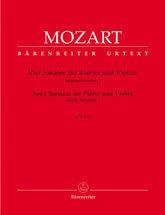 Mozart Four Sonatas for Violin and Piano -Early Sonatas I, K. 6-9- (Sonatas for Violin)