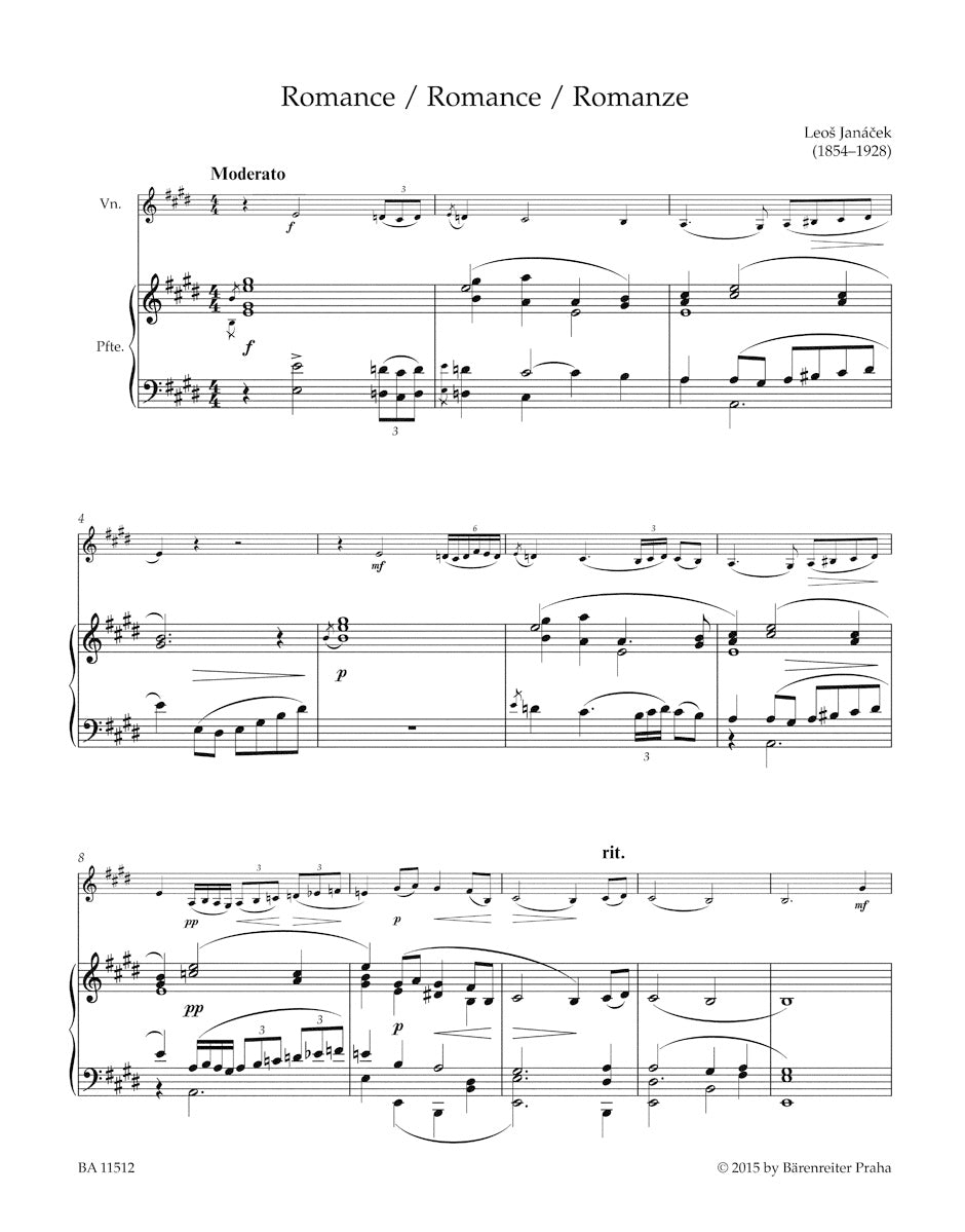 Janacek Works for Violin and Piano