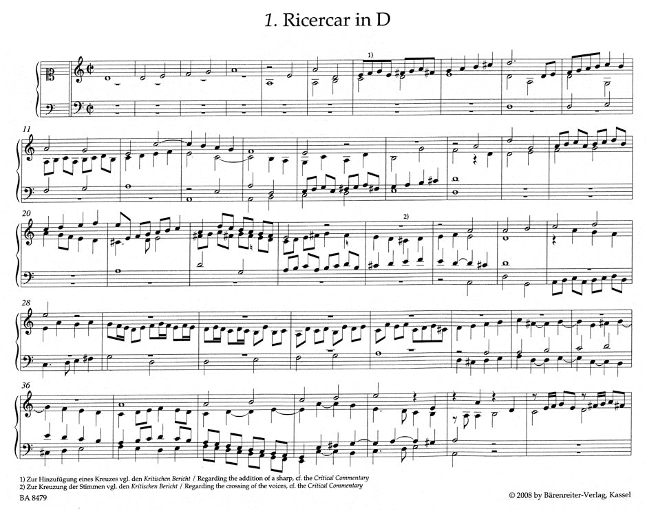Steigleder Ricercar Tabulatura (1624), Band I