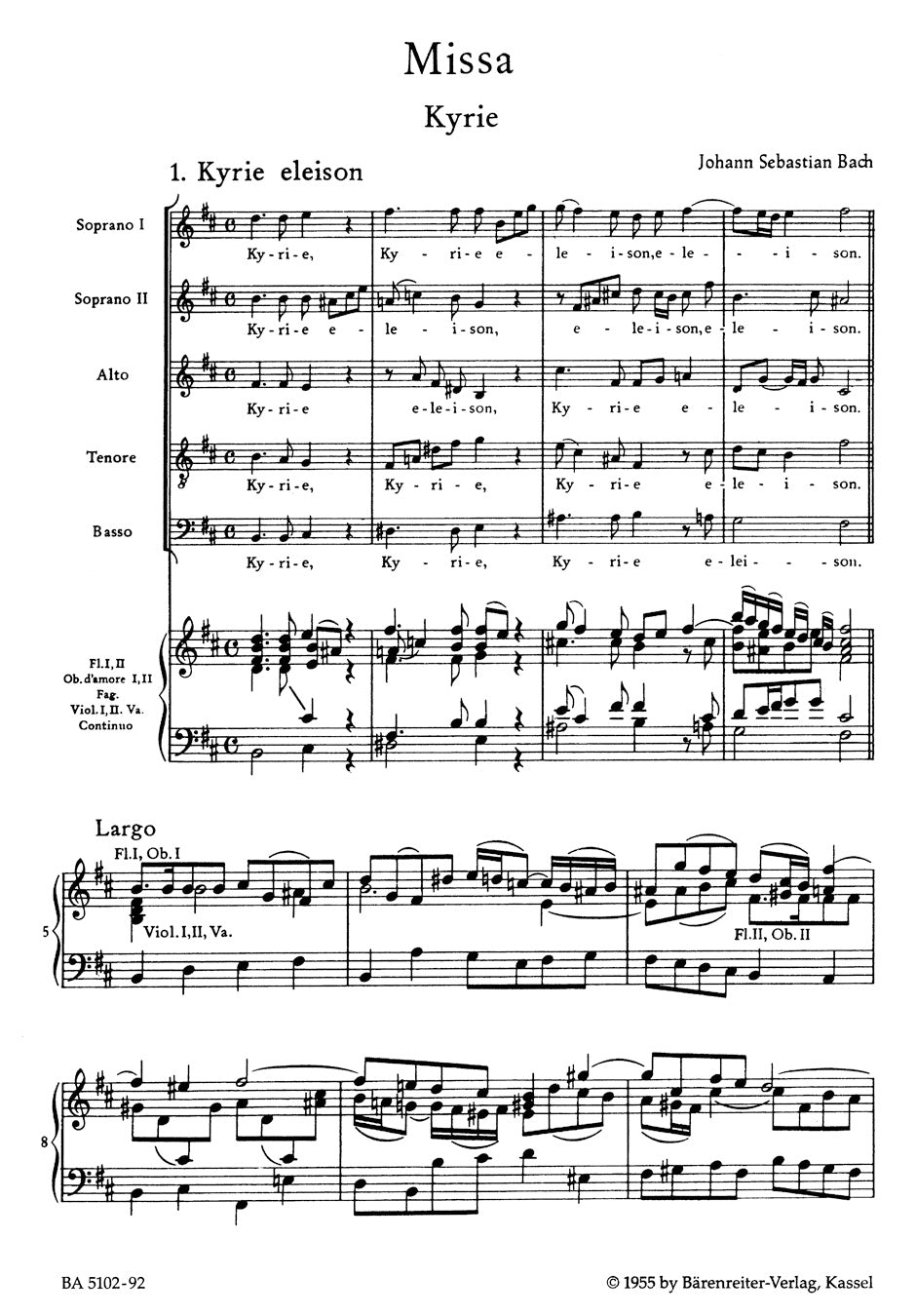 Bach Mass B minor BWV 232