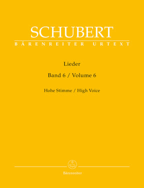 Schubert Lieder, Volume 6 (High Voice)