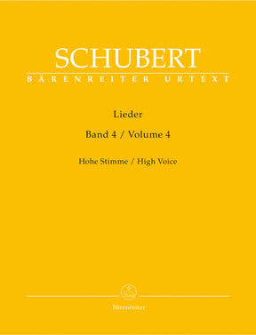 Schubert Lieder, Volume 4 (High voice)