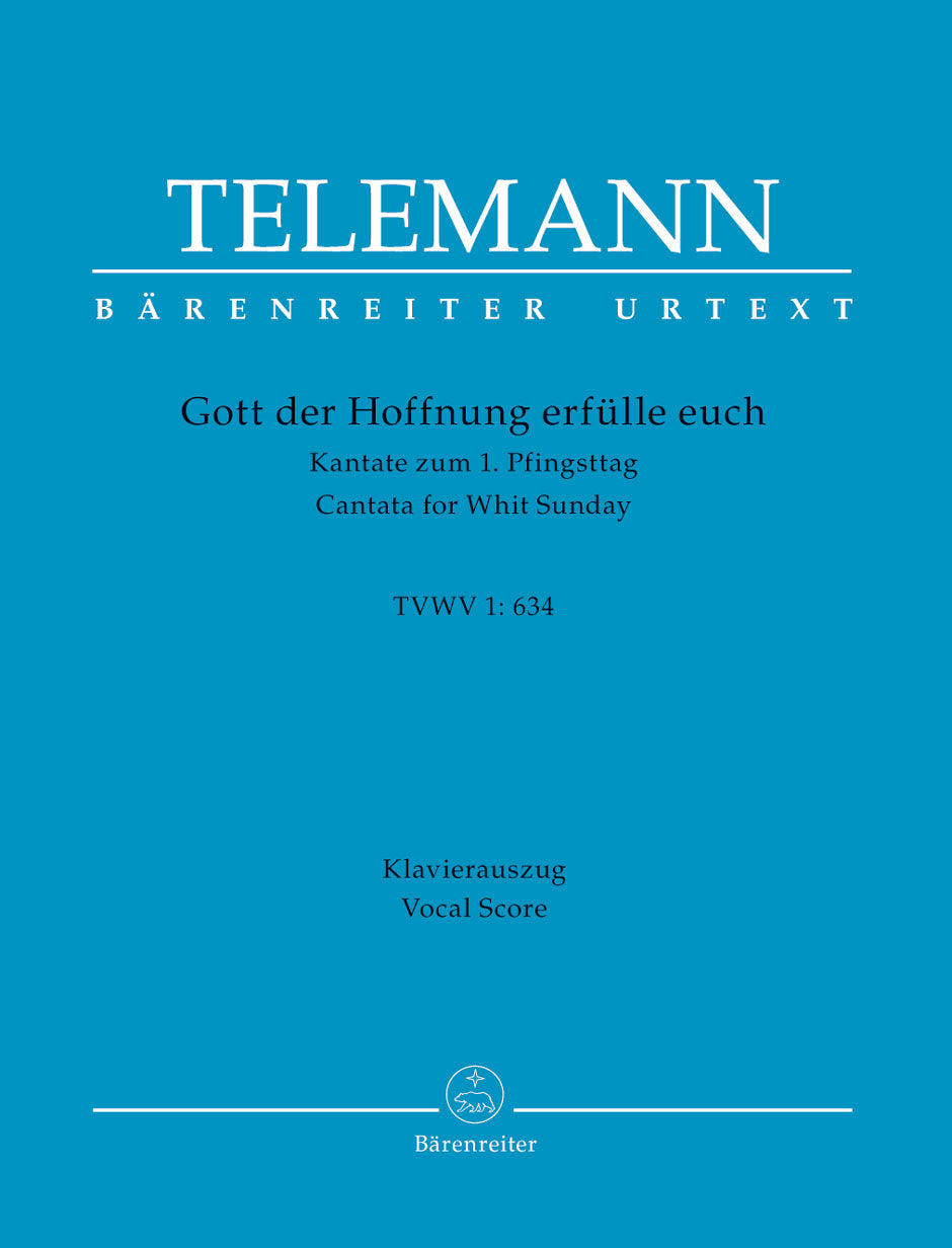 Telemann Gott der Hoffnung erfülle euch TVWV 1:634 -Cantata for Whit Sunday-