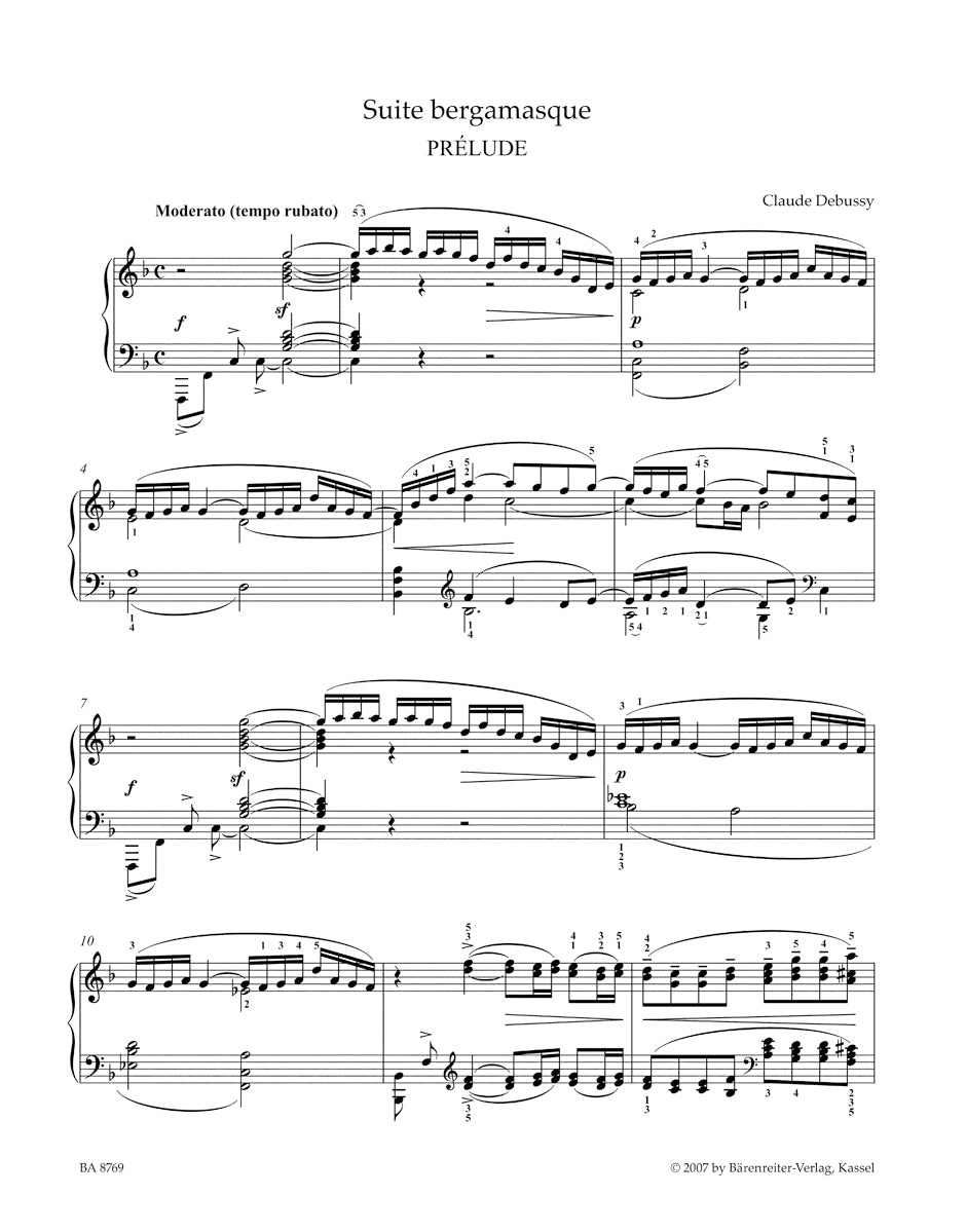Debussy Suite bergamasque