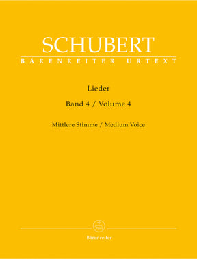 Schubert Lieder, Volume 4 (Medium voice)