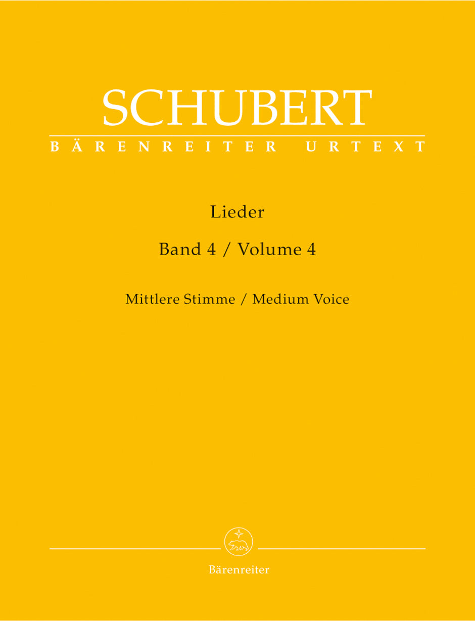 Schubert Lieder, Volume 4 (Medium voice)