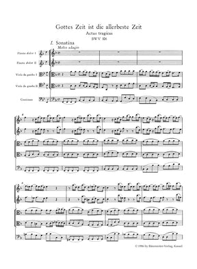 Bach Mighty God, His time is ever best BWV 106 "Actus tragicus" Study Score