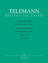 Telemann Sonate for Flute and Basso continuo Nr. 1 B minor TWV 41:h4 -"Tafelmusik I"-