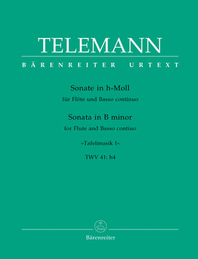 Telemann Sonate for Flute and Basso continuo Nr. 1 B minor TWV 41:h4 -"Tafelmusik I"-