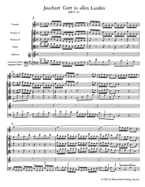 Bach Praise ye God thruout creation BWV 51 -Cantata for the 15th Sunday after Trinity- Study Score