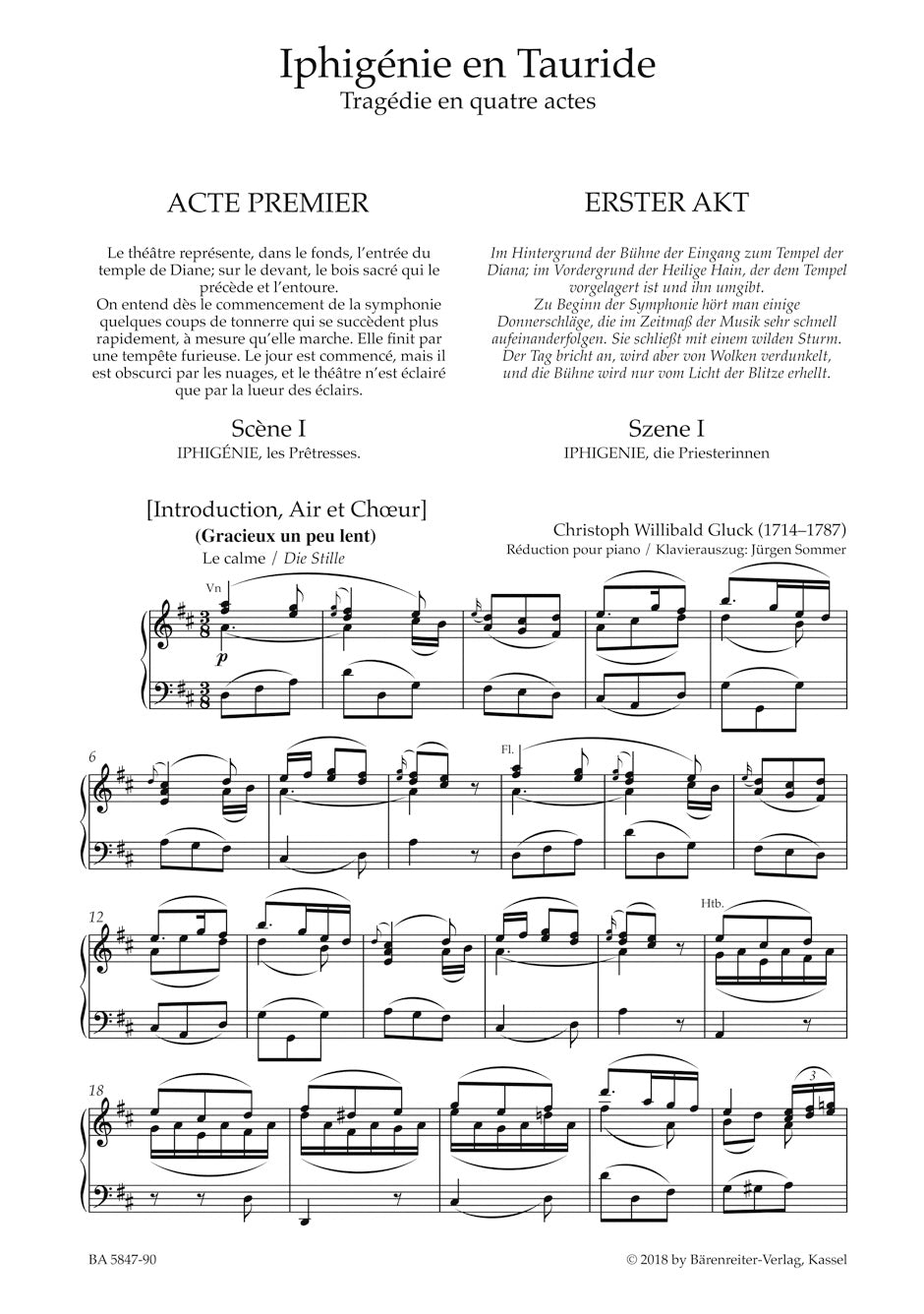 Gluck Iphigénie en Tauride -Tragedy in four acts- (Paris version of 1779)