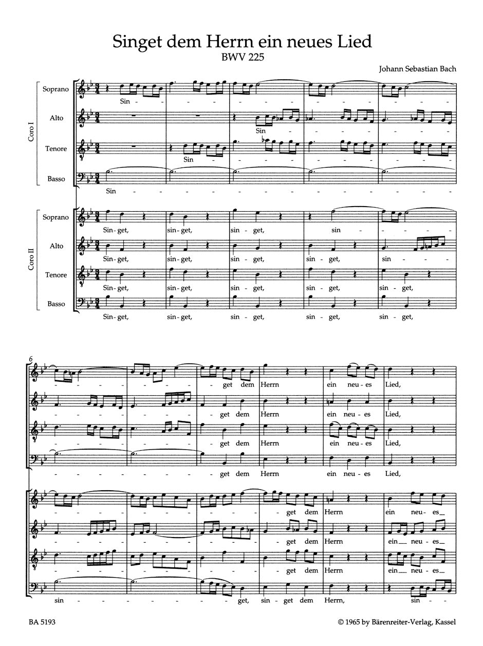 Bach 6 Motets BWV 225-230