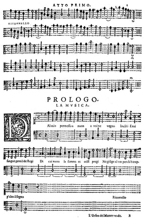 Monteverdi L'Orfeo - Favola in musica -Reprint of the first edition, Venice 1609 and from Act V of the Mantuan libretto 1607-