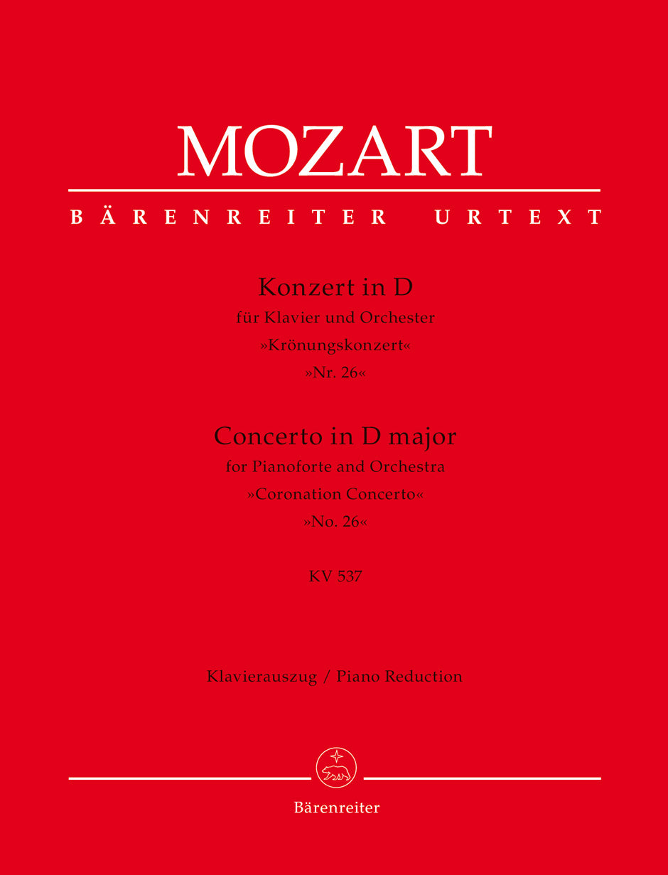 Mozart Concerto for Pianoforte and Orchestra Nr. 26 D major K. 537 "Coronation Concerto"