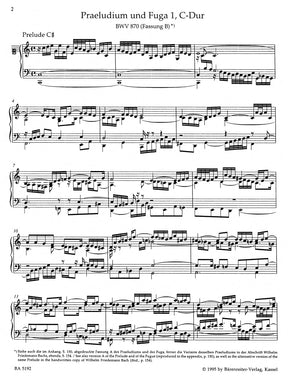 Bach The Well-Tempered Clavier II BWV 870-893 -48 Präludien und Fugen in allen Dur- und Molltonarten. Band 2-