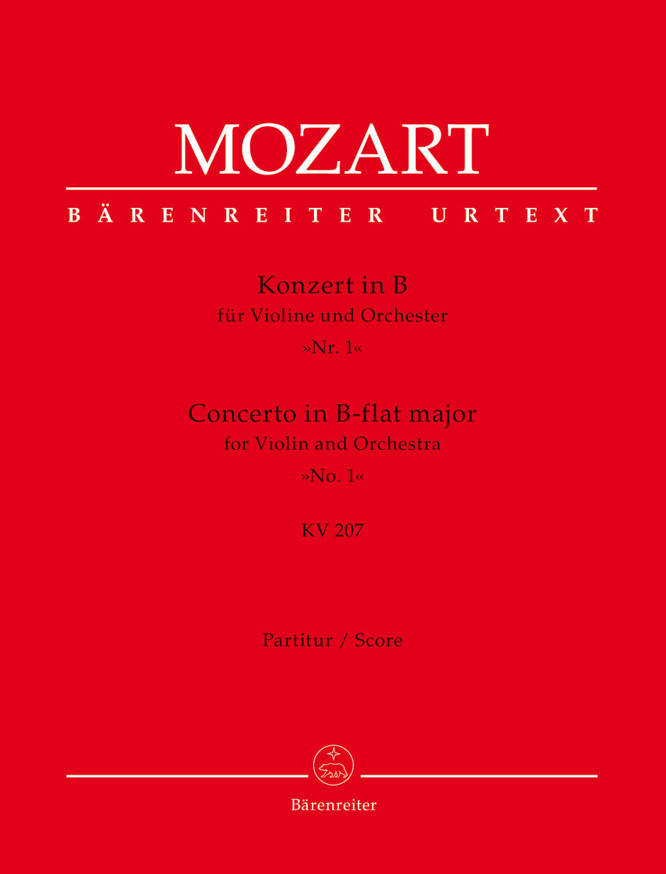 Mozart Concerto for Violin and Orchestra Nr. 1 B-flat major K. 207