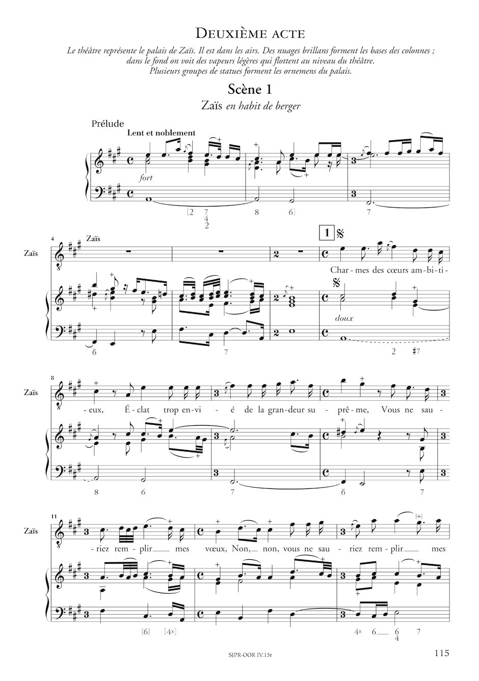 Rameau Zais (1748) -Ballet héroique in a Prologue and vier acts-