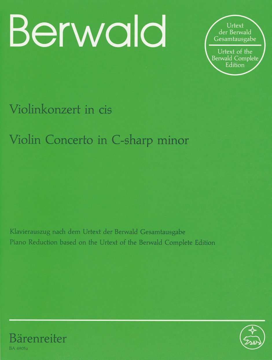 Berwald Concerto for Violin and Orchestra C-sharp minor CLEARANCE SHEET MUSIC / FINAL SALE