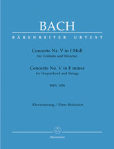 Bach Concerto for Harpsichord and Strings Nr. 5 F minor BWV 1056