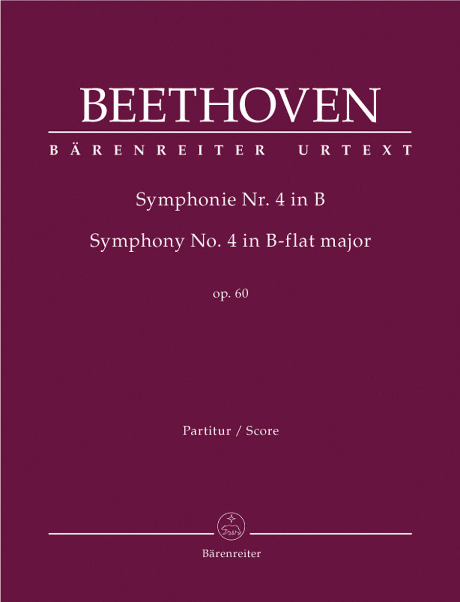 Beethoven: Symphony No. 4 in B-flat Major, Op. 60 (Full Score)